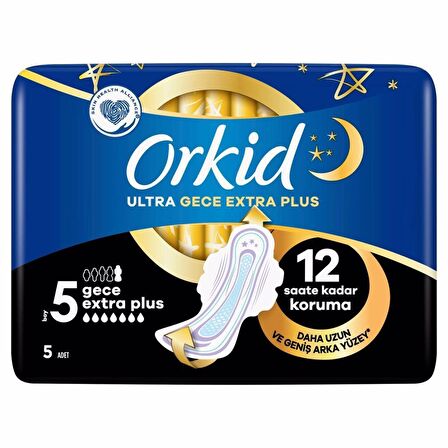 Orkid Ultra Gece Ekstra Plus (Boy 5) 5 adet Hijyenik Ped