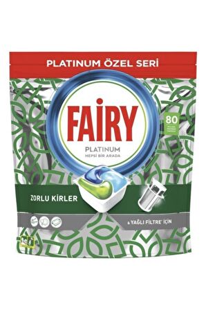 Fairy Platinum 80 Yıkama Tablet Bulaşık Makinesi Deterjanı 80 Adet 