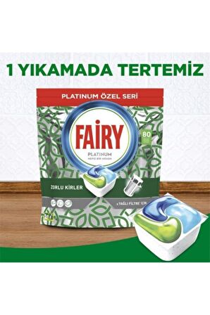 Fairy Platinum 80 Yıkama Tablet Bulaşık Makinesi Deterjanı 80 Adet 