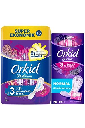 Orkid Platinum Normal 36 Adet Parfümsüz Günlük Ped