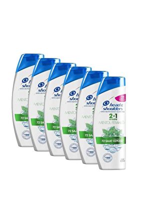 Head & Shoulders 350 ML. 2-1 Mentol Ferahlığı 72 Saat Kepeksiz X 6 Adet