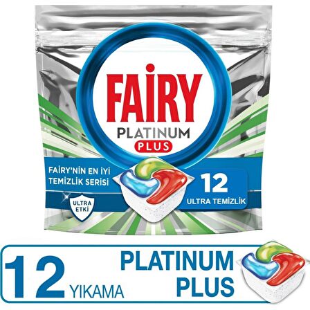 Fairy Platinum Plus 12 Yıkama Tablet Bulaşık Makinesi Deterjanı 12 Adet 