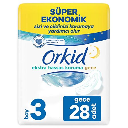 Orkid Extra Hassas Cesaret Gece Hijyenik Ped 1 Adet