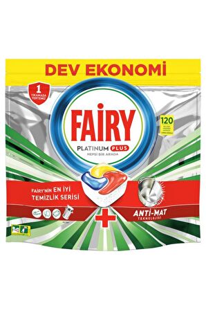 Fairy Platinum Plus 120 Yıkama Tablet Bulaşık Makinesi Deterjanı 120 Adet 