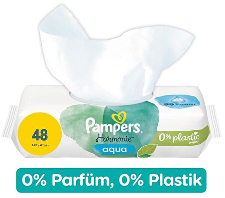 Prima Pampers Harmonie Islak Havlu Mendil Aqua Pure 48 Yaprak Tekli Pk Organik Pamuk