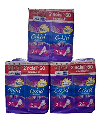 Orkid Platinum Hijyenik Ped Uzun 40 lı Cesaret Paketi (3*40=120 Adet)