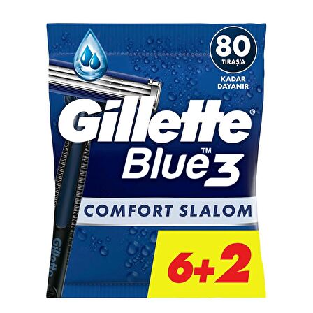 Gillette Blue3 Slalom Kullan At Tıraş Bıçağı 8 Adet