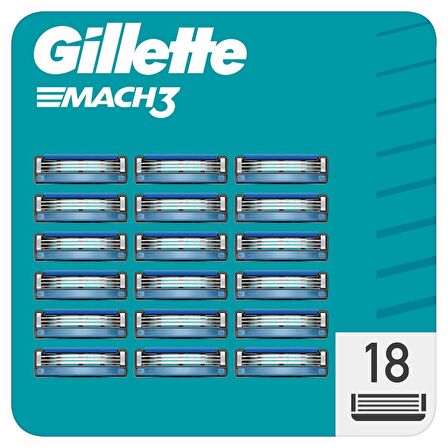 Gillette Mach3 Yedek Tıraş Bıçağı 18 Adet  Karton Paket