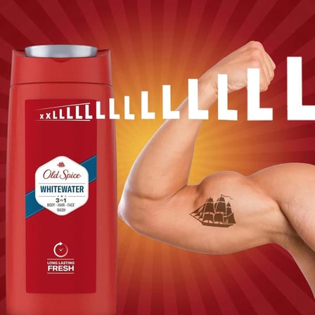 Old Spice Whitewater Erkekler İçin Duş Jeli ve Şampuan 675 ml XL