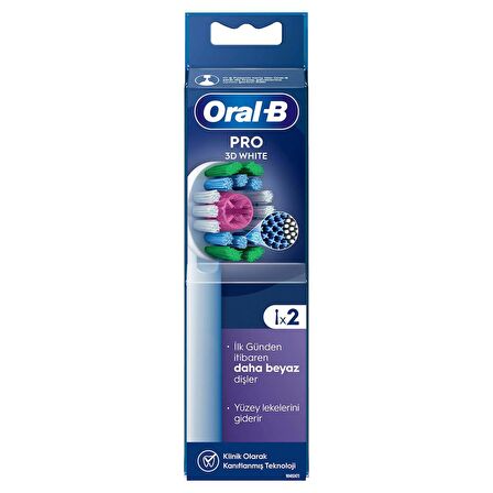 Oral-B Şarjlı Diş Fırçası Yedek Başlığı 3D White X-Filament 2 adet ürün