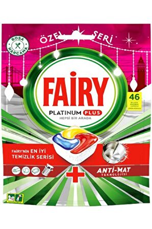 Platinum Plus Bulaşık Makinesi Deterjanı Limon 184 Yıkama 46 Tablet X 4 Adet