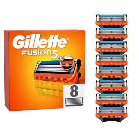 Gillette Fusion Avantajlı Yedek Tıraş Bıçağı 8'li