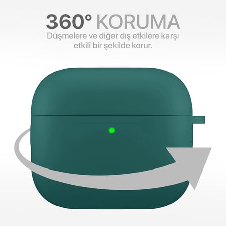 Airpods 3 Lansman Silikon Kılıf (Yeşil)