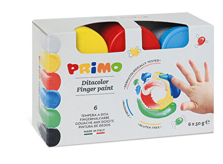 Primo Yıkanabilir Parmak Boyası 6x50gr