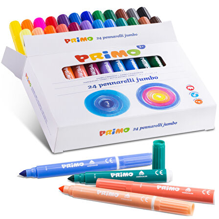 Primo Yıkanabilir Jumbo Keçeli Kalem 24 Renk