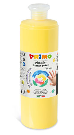 Primo Yıkanabilir Parmak Boyası - Sarı 750ml