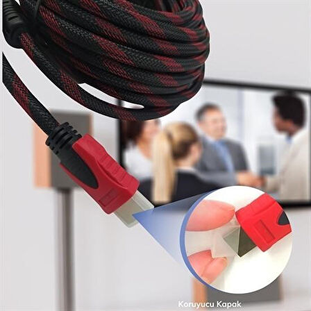 By Nevser® HDMI Kablosu HDTV Bilgisayar Uydu Görüntü Ses Full HD Sargılı Görüntü Aktarma Kablosu