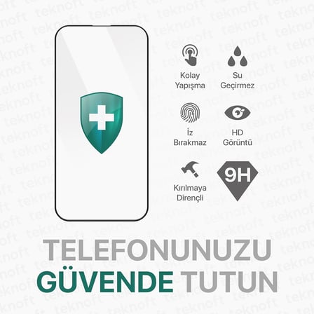 iPhone 16 Plus Uyumlu Hizalama Aparatlı Koruyucu Cam Takılırken Camın Altında Kesinlikle Toz Bırakmayan Tam Koruma Sağlayan Pürüzsüz Lazer Kesim Premium Ekran Koruyucu Kırılmaz Cam