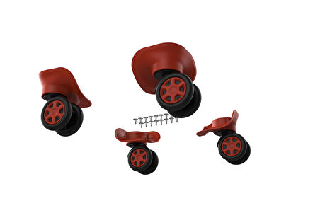 Keo-Plus ABS Valiz Tekerleği Çift Teker Turuncu Renk