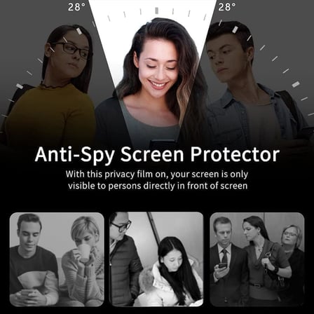 iPhone 11 Uyumlu Hayalet Ekran Koruyucu - 28° Ultra Gizlilik Camı, 9H Darbe Emici Temperli Cam, Toz Önleyici, Kılıf Dostu Tam Kaplama Anti-Spy Karartmalı Ekran Filmi