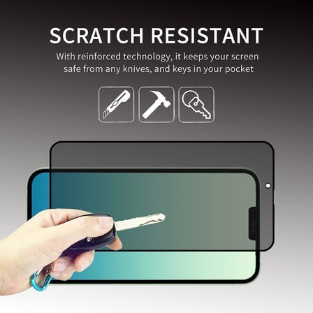 iPhone 11 Uyumlu Hayalet Ekran Koruyucu - 28° Ultra Gizlilik Camı, 9H Darbe Emici Temperli Cam, Toz Önleyici, Kılıf Dostu Tam Kaplama Anti-Spy Karartmalı Ekran Filmi