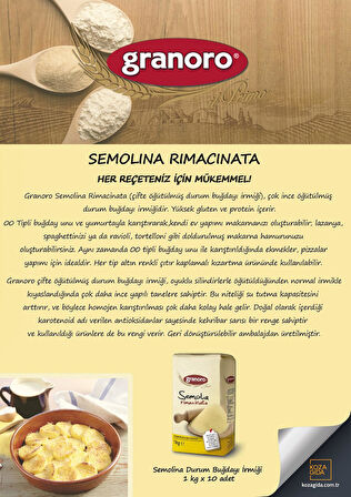 Semolina Durum Buğdayı İrmiği 1 Kg X3 Adet