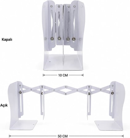 Karikatür Baskılı Teleskopik Metal Kitap Tutucu, Masaüstü Kitap Desteği ve Raf Düzenleyici Stand, 10-50 cm Genişleyebilir, Mıknatıslı Kalemlik Hediyeli, Dog-1
