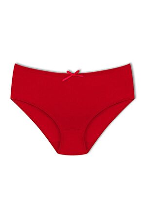 Pamuklu 3'lü Yüksek Bel Büyük Beden Basic Kadın Külot