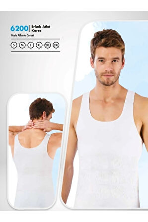 6200 Erkek Atlet Korse - Xl, Beyaz