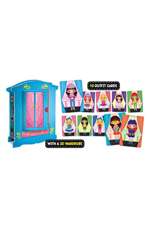 Manyetik Kıyafetleriyle Montessori Ahşap Moda Bebeği ve Gardırop Seti