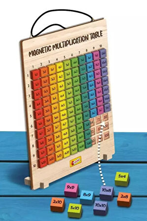 Ahşap Manyetik Çarpım Tablosu Oyuncak En Eğlenceli Matematik Eğitimi