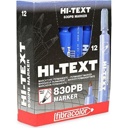 Hı-Text Permanent M. Yuvarlak Uç Mavi 830Pb 12Li