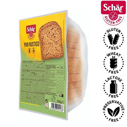 Schar Pan Rustico Glutensiz Lifli Ekmek 250 gr 3 Adet