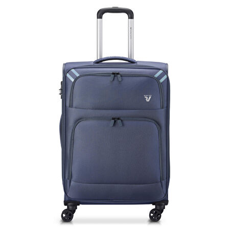 Tanımsız  Unisex Valiz 41306223 Roncato Twin Trolley Medıo 4R Blu notte