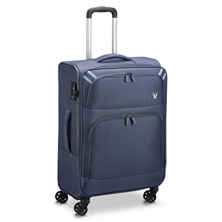 Tanımsız  Unisex Valiz 41306223 Roncato Twin Trolley Medıo 4R Blu notte