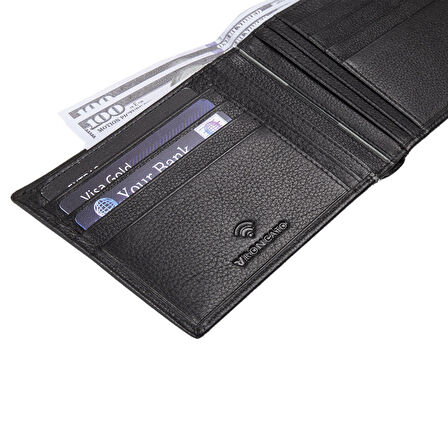 Erkek Cüzdan & Kartlık 41263201 Roncato MEN'S WALLET Boston Wallet NERO