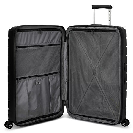 Kadın Valiz 41818101 Roncato TROLLEY GRANDE 4R 78 CM EXP. B-FLYING Nero
