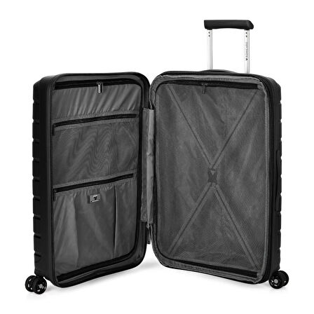 Kadın Valiz 41818201 Roncato TROLLEY MEDIO 4R 68 CM EXP. B-FLYING Nero