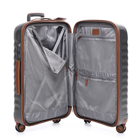 Roncato  Unisex Valiz 52323445-3445 E-Lite Medıum Luggage 72Cm Cognac/Titanium