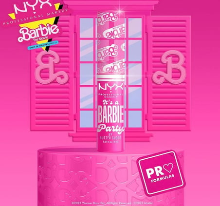 NYX Professional Makeup Barbie Butter Gloss Dudak Parlatıcısı, It's a Barbie Party, Pembe