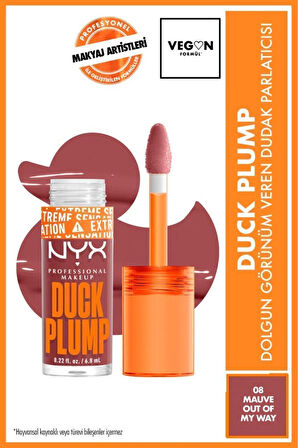 NYX Professional Makeup Duck Plump Dolgun Görünüm Veren Dudak Parlatıcısı - 08 Mauve Out Of My Way