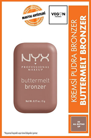 NYX Professional Makeup Buttermelt Bronzer - 02 All Buttad Up