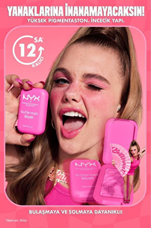 NYX Professional Makeup Buttermelt Blush Kremsi Pembe Pudra Allık - 01 My Butta Half