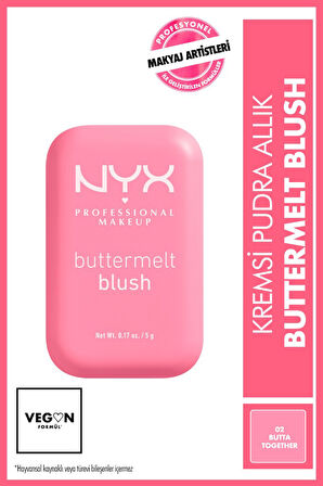 NYX Professional Makeup Buttermelt Blush Kremsi Pudra Allık - 02 Butta Together