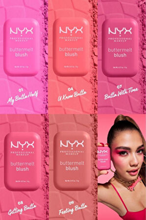 NYX Professional Makeup Buttermelt Blush Kremsi Pembe Pudra Allık - 08 Feelin Butta