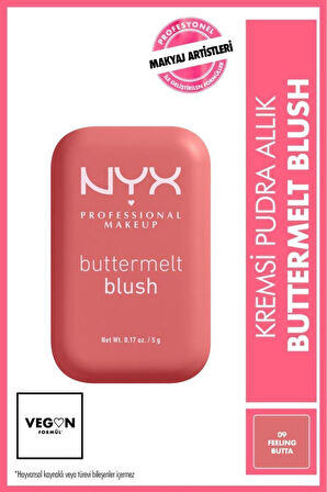 NYX Professional Makeup Buttermelt Blush Kremsi Pembe Pudra Allık - 09 Feelin Butta