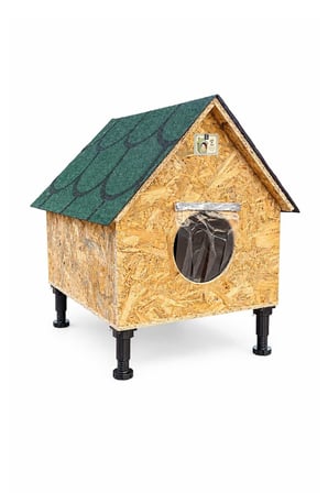 Reyo Narım Kedi Evi İç ve Dış Mekana, Soğuk, Yağmur ve Kar Yalıtımlı Üretim Kedi Barınağı 55x45x65cm