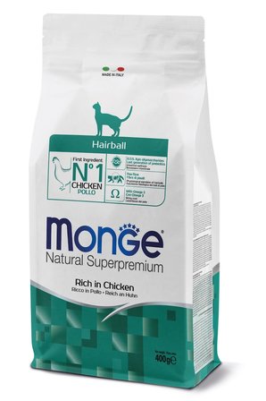 Monge Hairball Tavuklu Tüy Yumağı Önleyici Yetişkin Kedi Maması 400 Gr