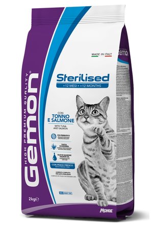 Gemon Sterilised Ton Balıklı Somonlu Kısırlaştırılmış Yetişkin Kedi Maması 2 Kg