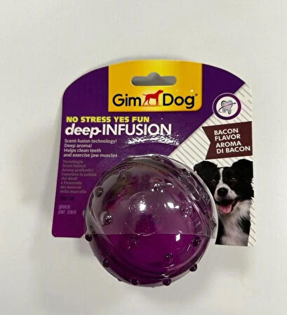 Gimdog Deep-Infusion Domuz Eti Aromalı Güçlü Köpek Top Oyuncağı 8,3 cm